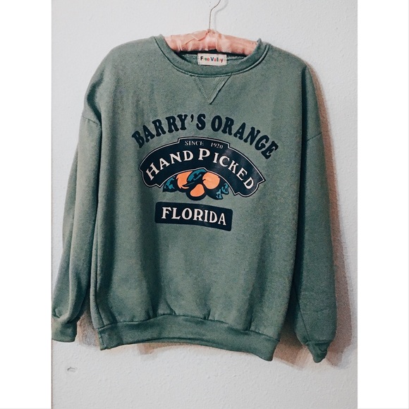 Free Valley Tops - Barry’s Orange Hand Picked Florida sweater